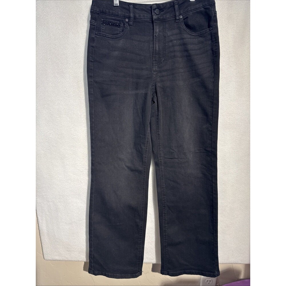 Oat New York Black Embellished Denim Jeans Sz 4/27